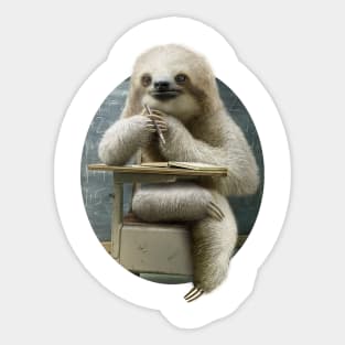 Sloth in Classroom Sticker